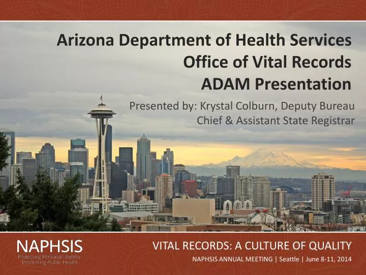 arizona department of health services office of vital records adam presentation