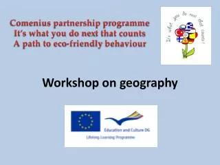 Workshop on geography