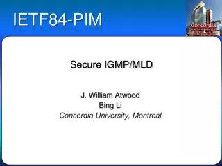 Secure IGMP/MLD