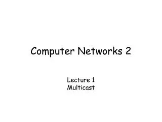 Computer Networks 2