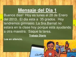 mensaje del dia 1
