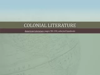 Colonial literature