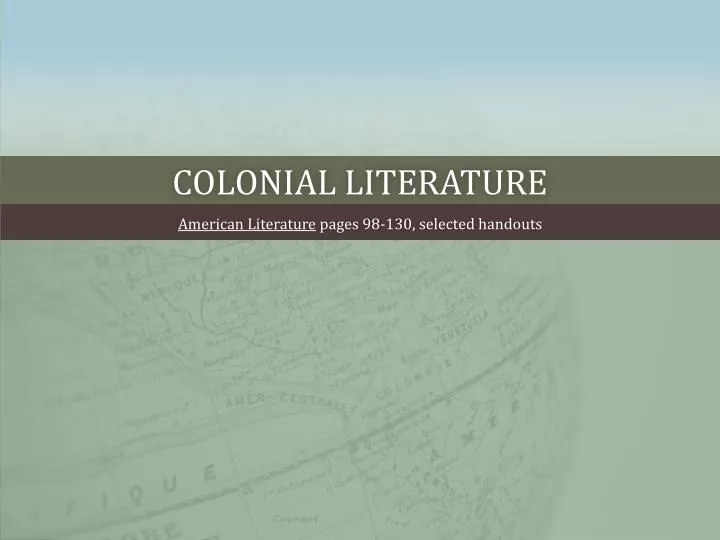 colonial literature