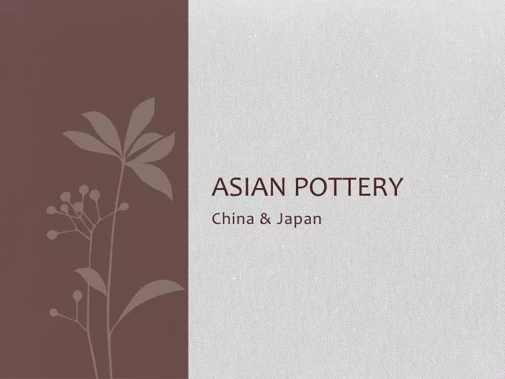 asian pottery