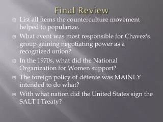 final review