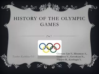 History of the Olympic games