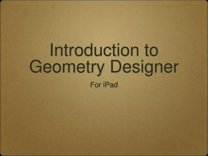 introduction to geometry designer