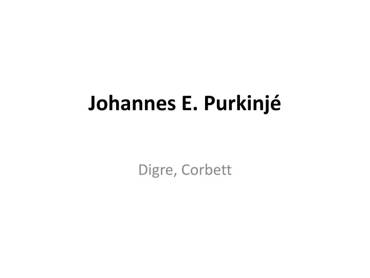 johannes e purkinj