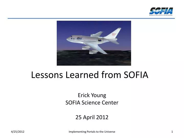lessons learned from sofia