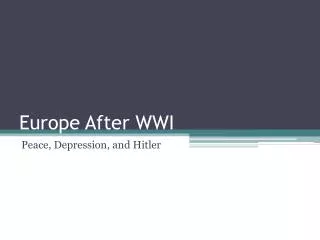 Europe After WWI