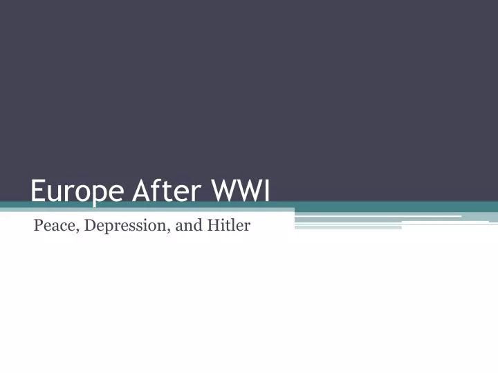 europe after wwi