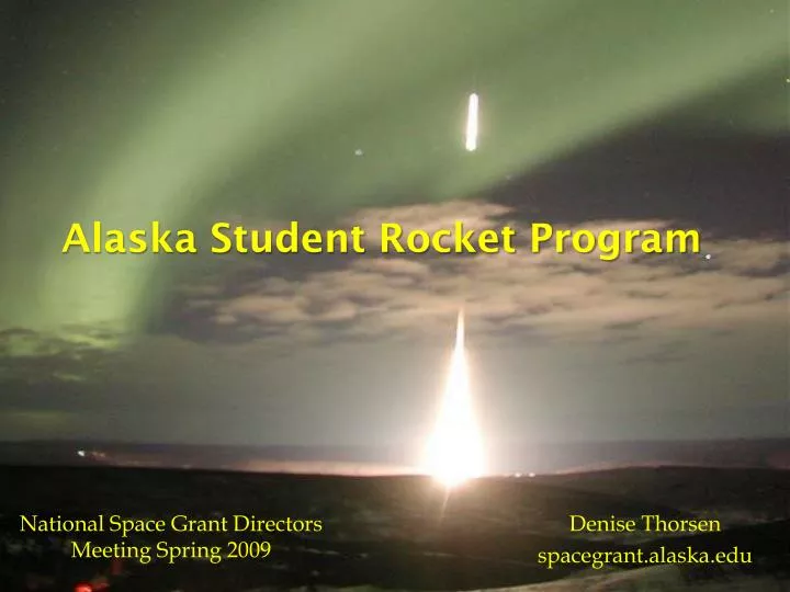 alaska student rocket program