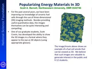 Popularizing Energy Materials In 3D
