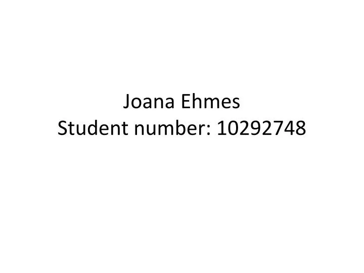 joana ehmes student number 10292748