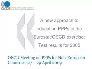 A new approach to education PPPs in the Eurostat/OECD exercise: Test results for 2005