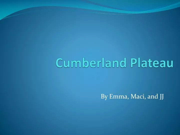 cumberland plateau