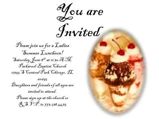 You are Invited