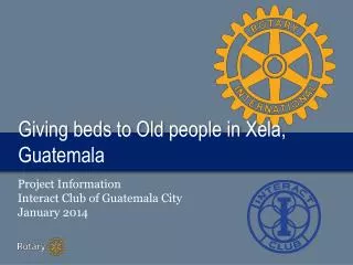 Giving beds to Old people in Xela , Guatemala