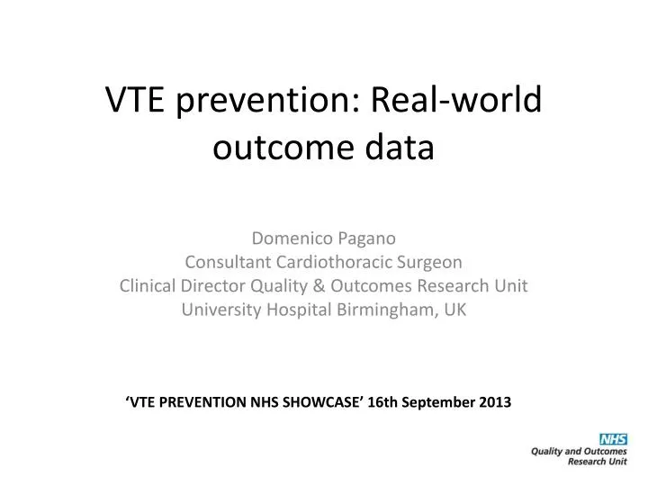 vte prevention real world outcome data