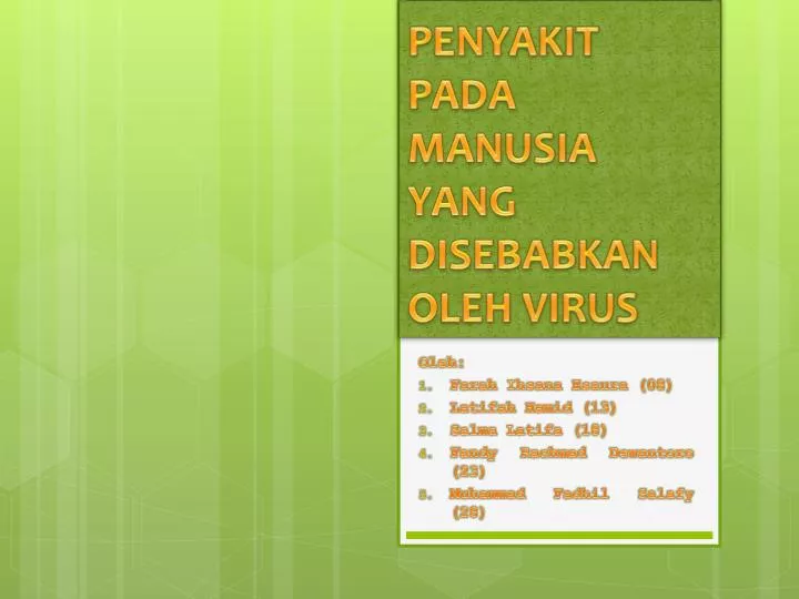 penyakit pada manusia yang disebabkan oleh virus