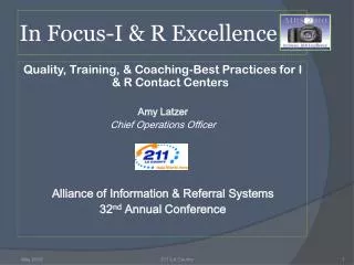 In Focus-I &amp; R Excellence