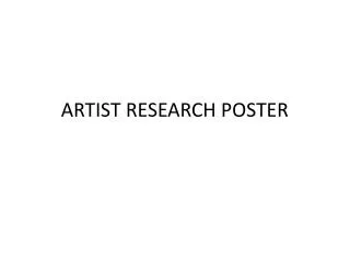 ARTIST RESEARCH POSTER