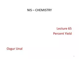 NIS – CHEMISTRY