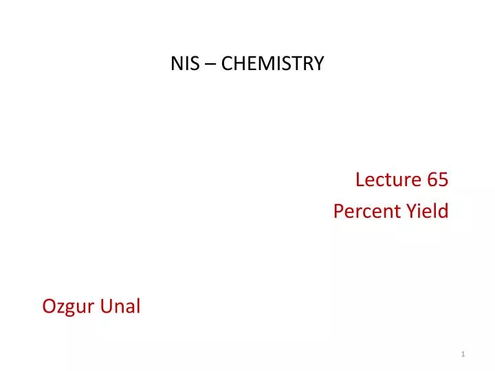 nis chemistry