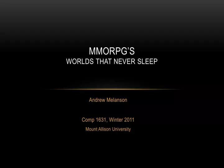 mmorpg s worlds t hat never sleep