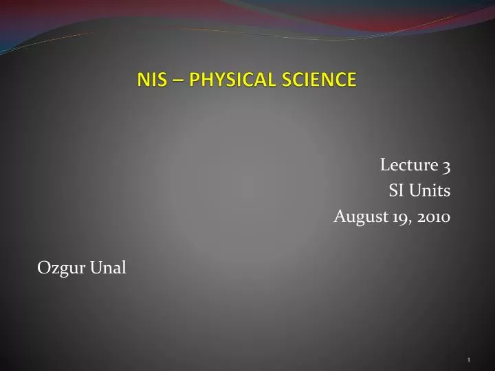 nis physical science