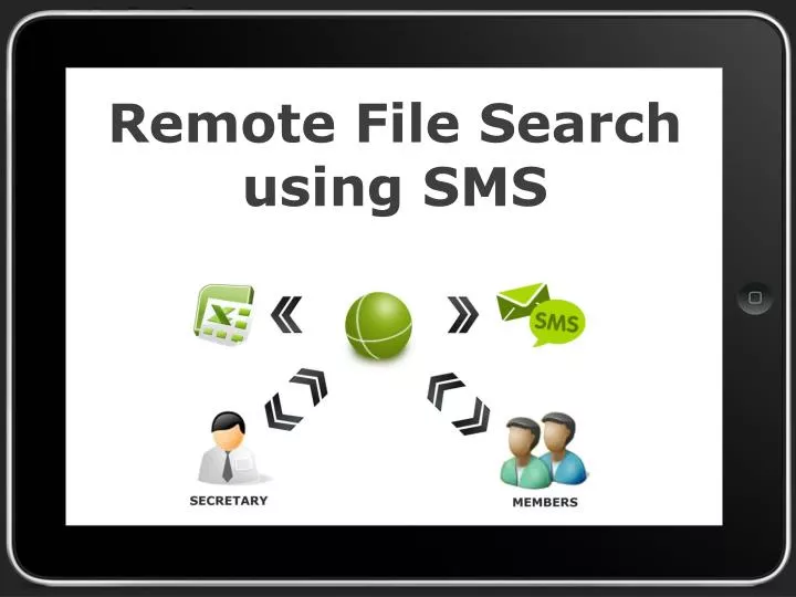 remote file search using sms