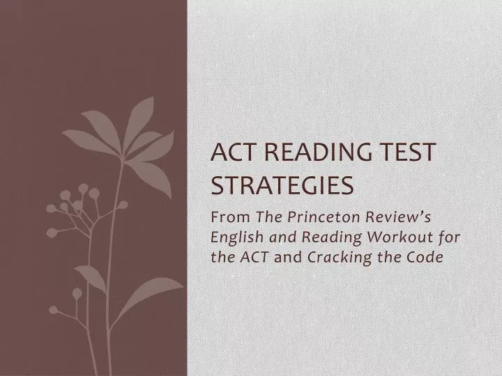 act reading test strategies