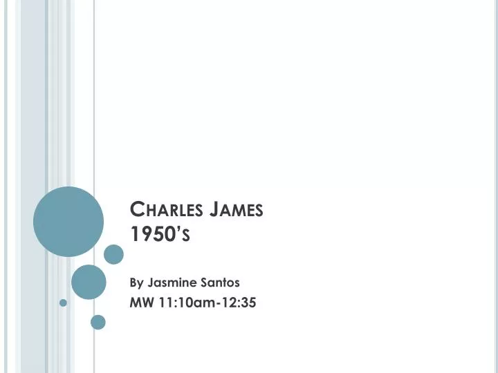 charles james 1950 s