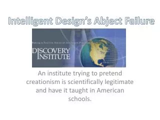 Intelligent Design’s Abject Failure