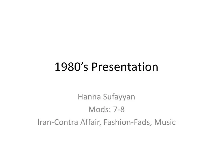 1980 s presentation