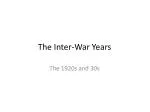 The Inter-War Years - slide 1