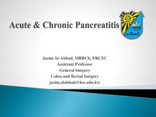 Acute &amp; Chronic Pancreatitis