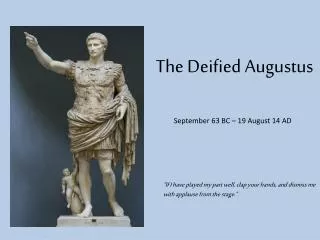 The Deified Augustus