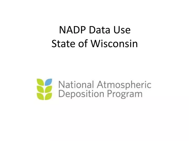 nadp data use state of wisconsin