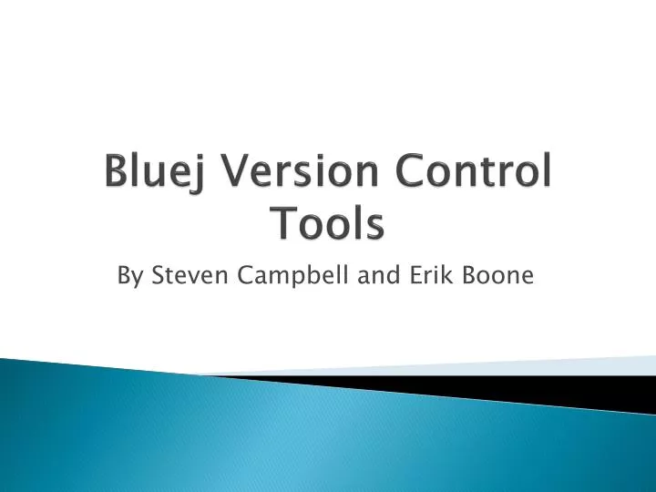 bluej version control tools