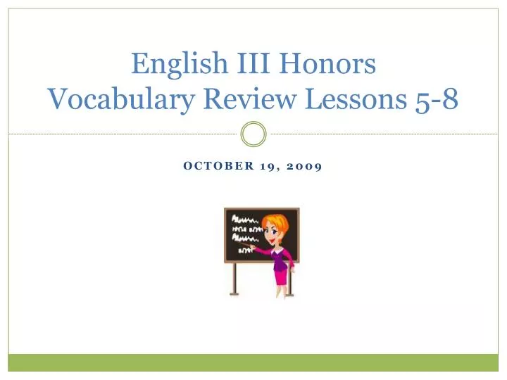 english iii honors vocabulary review lessons 5 8