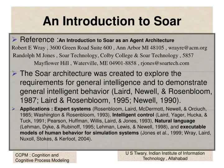 an introduction to soar