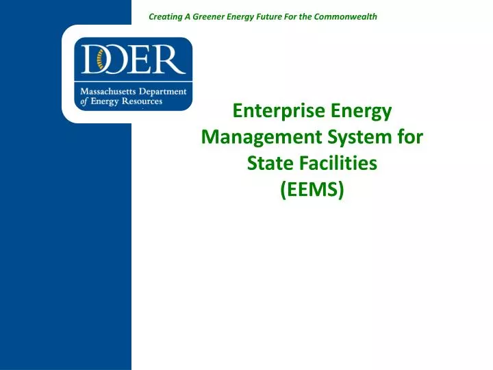 enterprise energy management system for state facilities eems