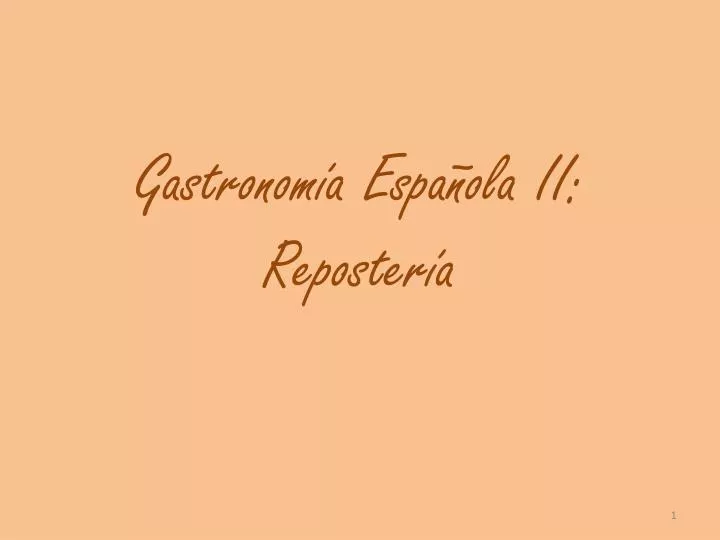 gastronom a espa ola ii reposter a