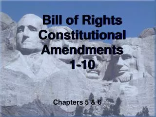 Bill of Rights Constitutional Amendments 1-10