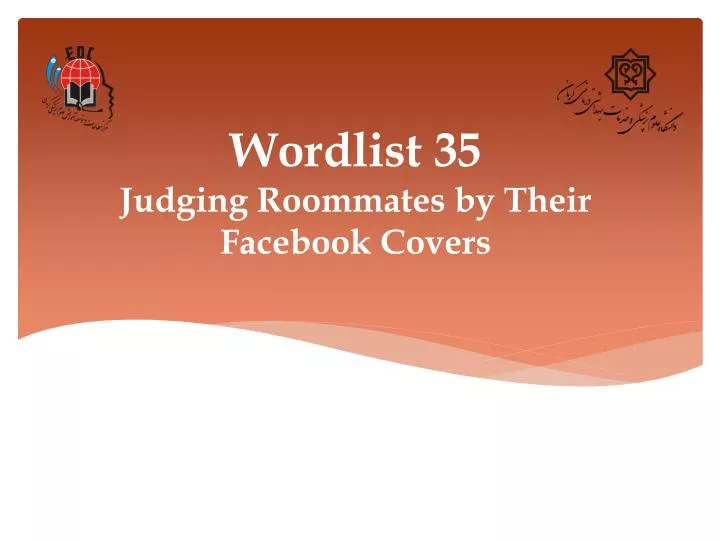 wordlist 35 judging roommates by their facebook covers