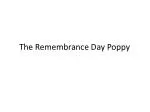 The Remembrance Day Poppy
