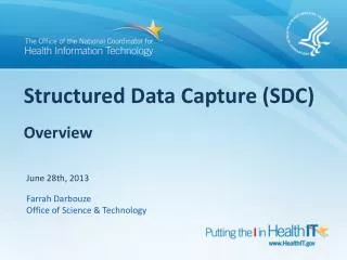 Structured Data Capture (SDC) Overview