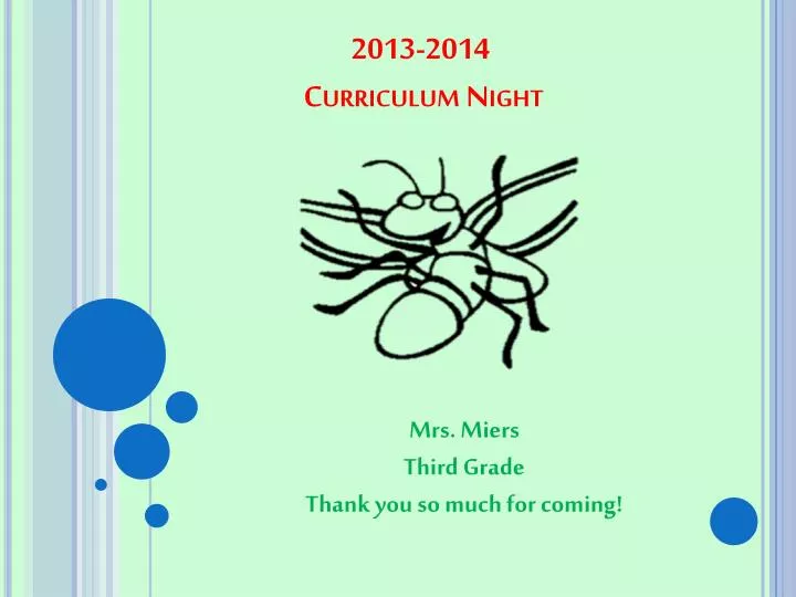 2013 2014 curriculum night
