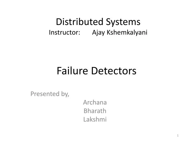 failure detectors